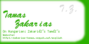 tamas zakarias business card
